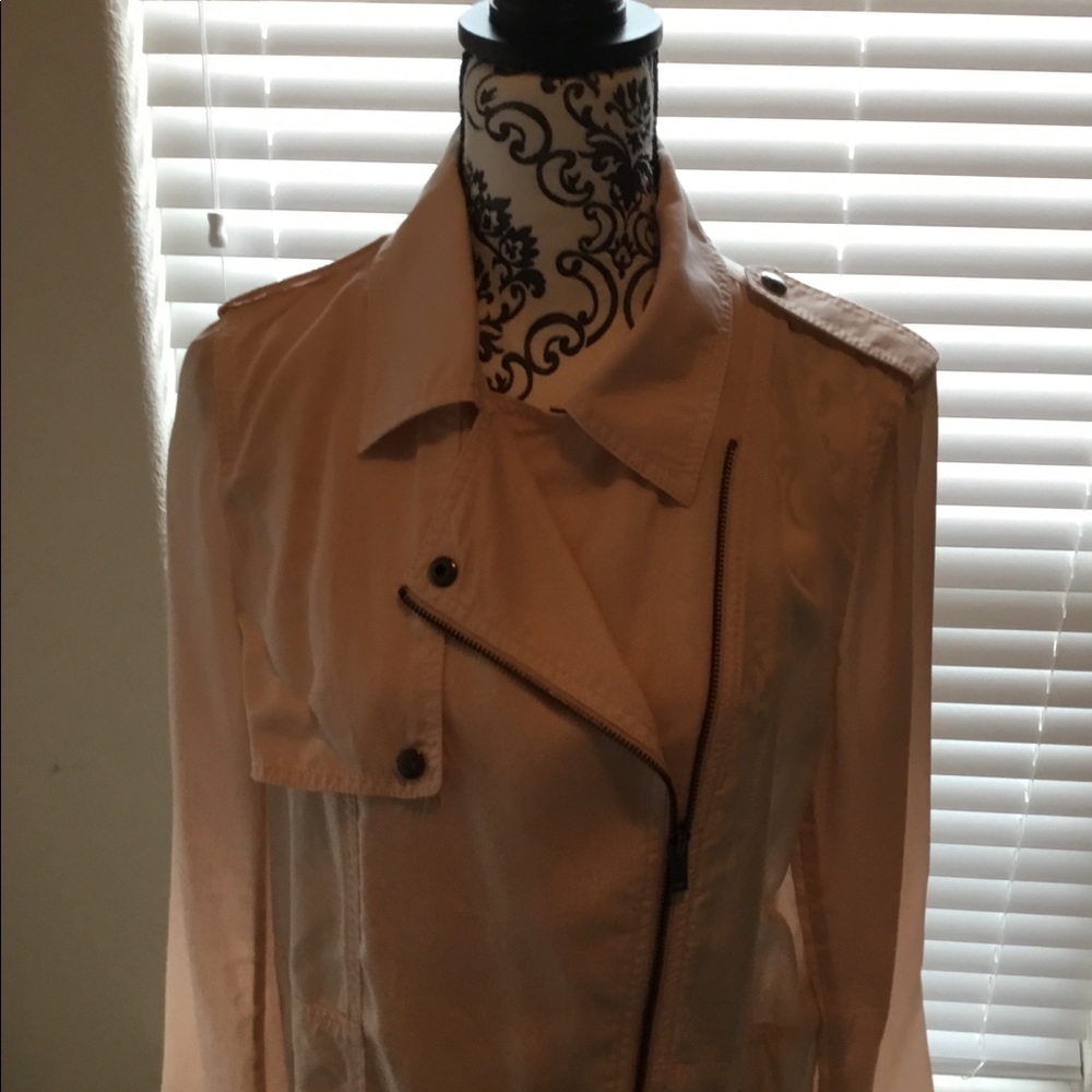 BANANA REPUBLIC PALE PEACH MOTO JACKET
